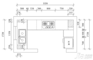 橱柜尺寸计算方法 橱柜尺寸图解析