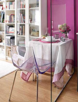 粉紫色餐厅设计图片