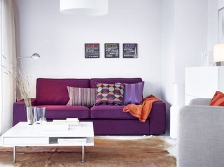 紫色宜家沙发图片