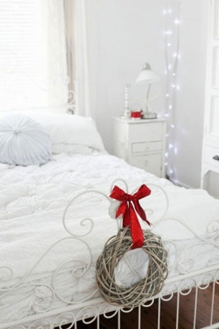雪白圣诞卧室设计