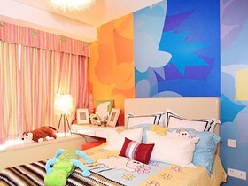温馨睡眠画出来 12款卧室手绘墙图片