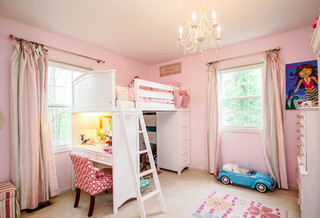 粉色可爱儿童房效果图