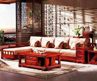 经典客厅红木沙发效果图