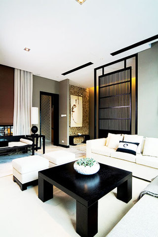 新中式别墅客厅沙发图片