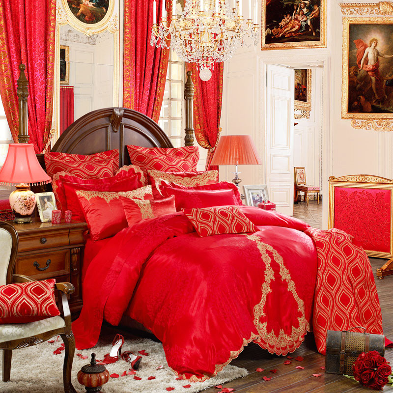 红色婚床设计图