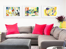 15款沙发抽象画 装点特色现代客厅
