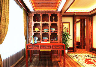 中式书房设计效果图