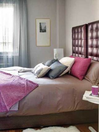 紫色典雅浪漫卧室设计效果图