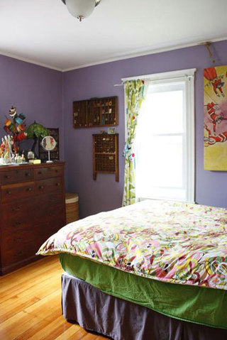 宜家紫色卧室设计效果图