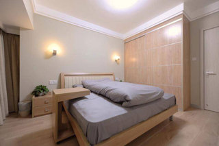 日式风格二居室原木色80平米装修效果图