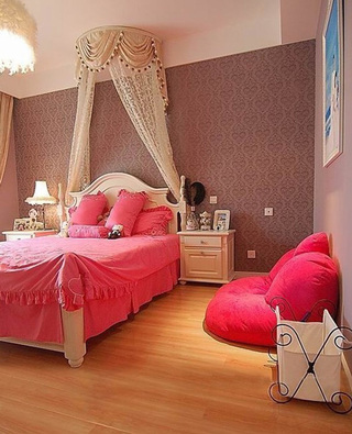 浪漫玫粉色卧室