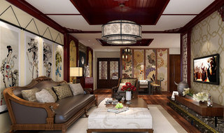 儒雅中式客厅装饰画