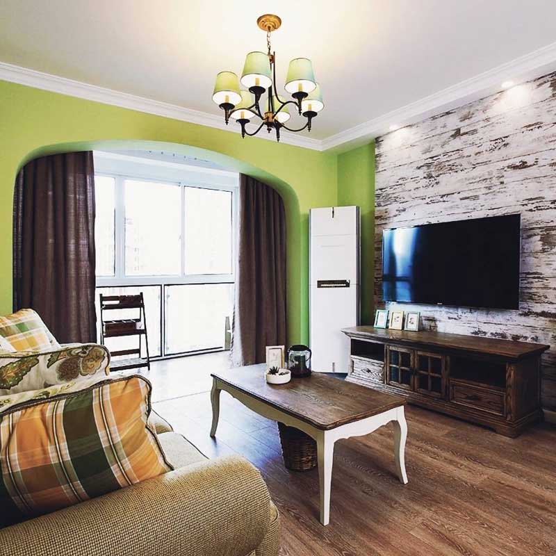 ,70平米装修,美式风格,二居室装修,简洁,客厅