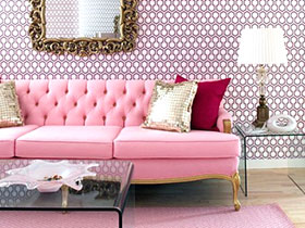 沙发甜美表情秀 11个粉色系沙发