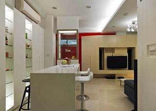 现代简约风格一居室温馨60平米装修效果图