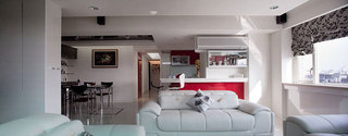 现代简约风格三居室温馨100平米设计图