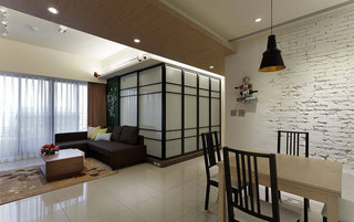 混搭风格三居室舒适100平米设计图