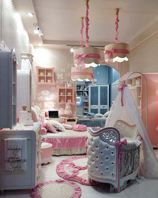 可爱粉色女孩房设计