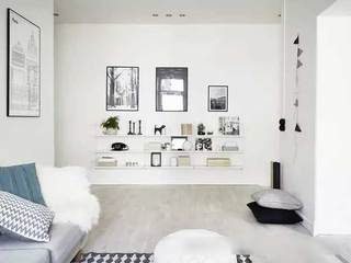 简约风格二居室黑白100平米装修效果图
