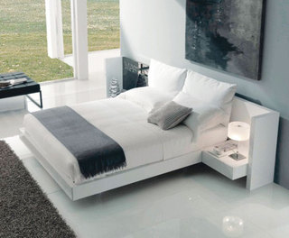 白色床设计