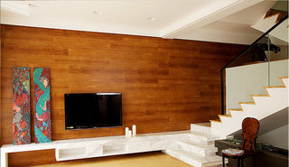 自然环保木质电视背景墙