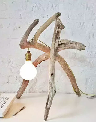 废旧木材巧变DIY创意灯具