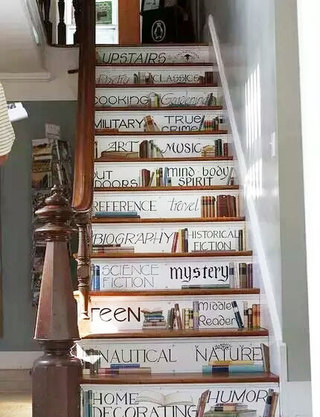 创意彩绘字母图案楼梯设计