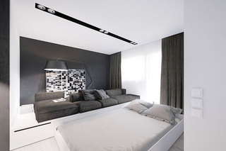简约风格黑白色空间客厅卧室关设计