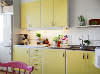 黄色厨房设计