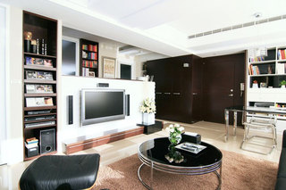 66平米简约风格装修客厅电视背景墙设计