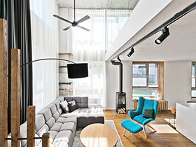 85平米二居室loft效果图 开放式空间设计