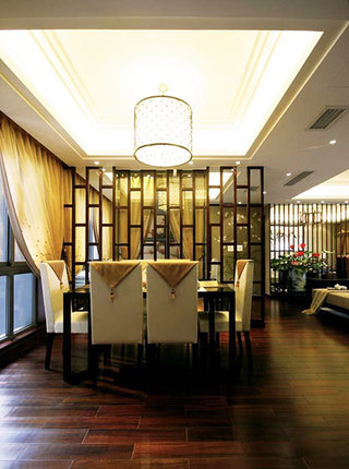 150平米现代中式装修餐厅设计