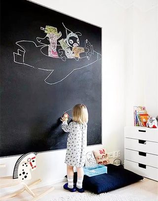 个性儿童房黑板墙