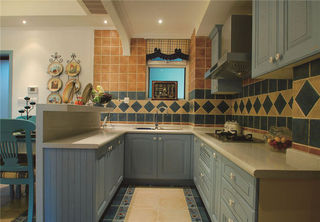 厨房彩色瓷砖设计图片