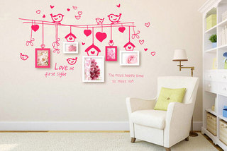 甜蜜照片墙设计图片