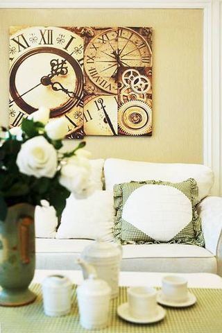 浪漫英式田园婚房客厅沙发设计