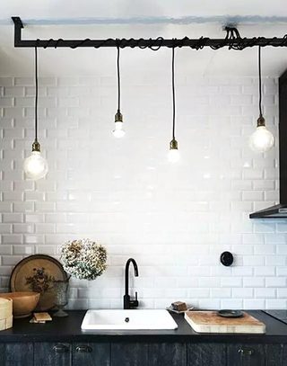 厨房组合复古吊灯设计