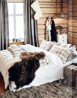 卧室加个毛毯过暖冬