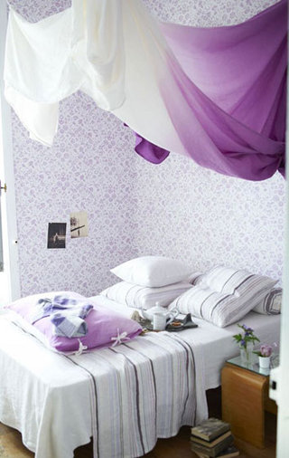 梦幻紫色卧室效果图