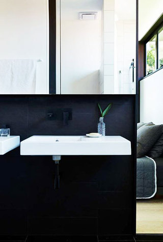 11图超简约黑白色空间洗手台设计