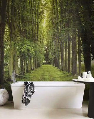 创意3D卫浴间背景墙