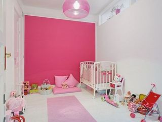 玫粉色可爱儿童房效果图