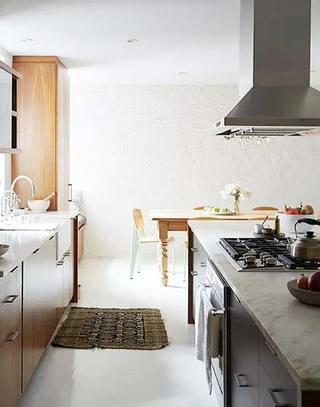 67平美式风格一居室开放式厨房