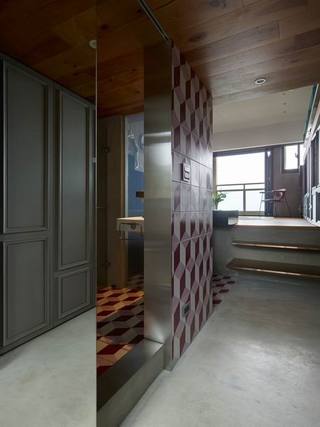 50平米夹层空间紫色卫生间设计