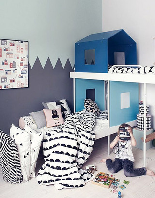 北欧风格儿童房儿童床图片