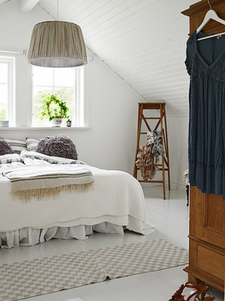 北欧风格清新白色卧室装修效果图
