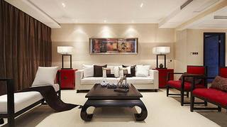 时尚新中式客厅 沙发背景墙装饰
