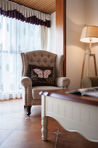 美式风格客厅单人沙发装修效果图