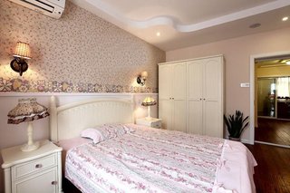 田园风格粉红色卧室装修效果图