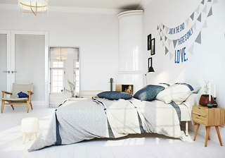 北欧风格简洁卧室装修效果图